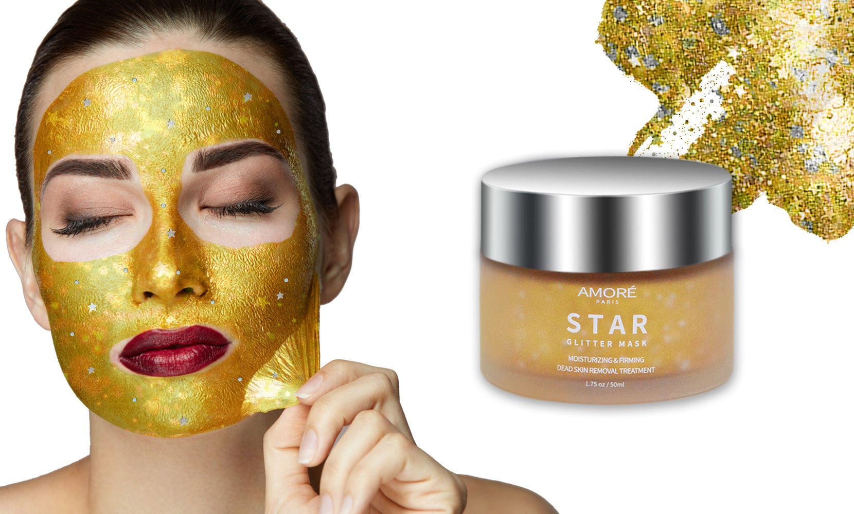 Gold Glitter Purifying Peel-Off Facial Masks
